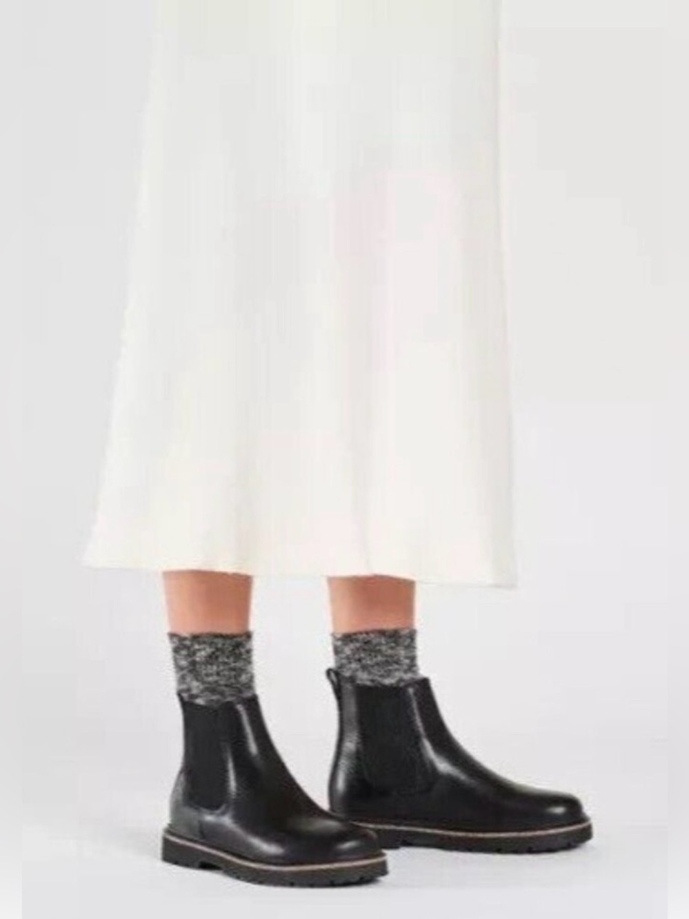 NEW Birkenstock Highwood Chelsea Slip-On Boots Womens 8US/39EU Black Leather